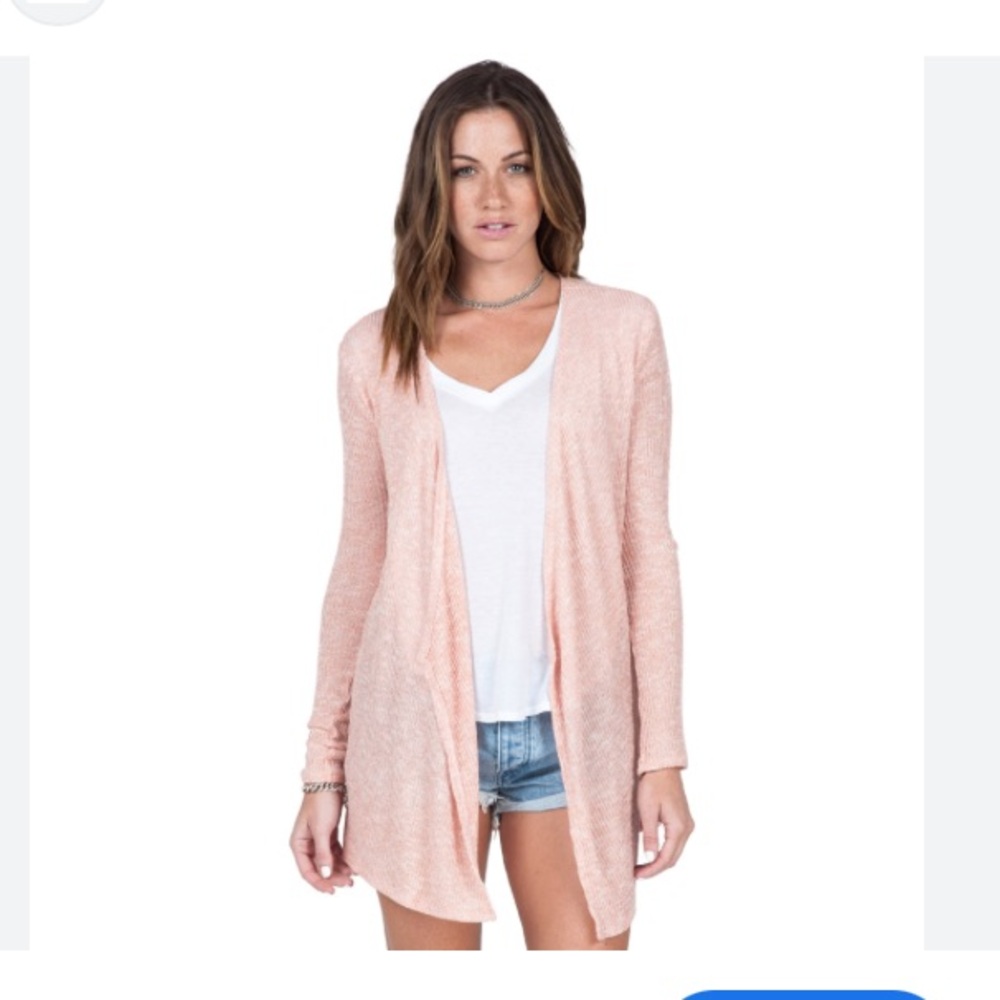 NWT!  Volcom Women's Peach Open Front Cardigan